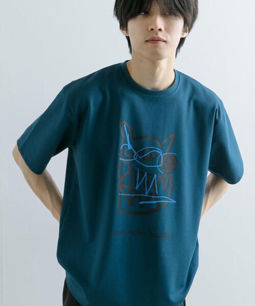 SENSE OF PLACE by URBAN RESEARCH(センスオブプレイスバイアーバンリサーチ)の「(別注)グラフィックアートT(5分袖)F(Tシャツ/カットソー・メンズ・ブラック/チャコールグレー/ブルー・MEDIUM/LARGE)」の20枚目の写真