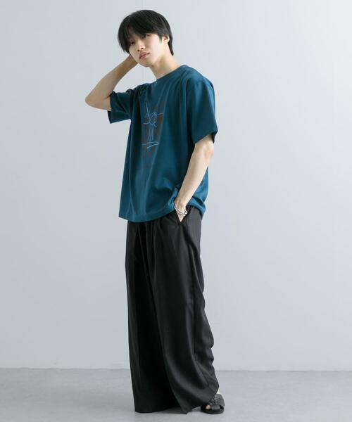 SENSE OF PLACE by URBAN RESEARCH(センスオブプレイスバイアーバンリサーチ)の「(別注)グラフィックアートT(5分袖)F(Tシャツ/カットソー・メンズ・ブラック/チャコールグレー/ブルー・MEDIUM/LARGE)」の22枚目の写真