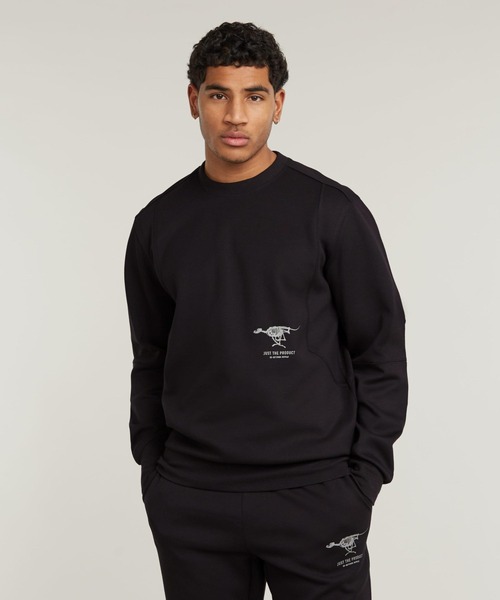 G-STAR（ジースター）の「CONSTRUCTED MOTION TWEETER/グラフィックプリントロンT/セットアップ可能（Tシャツ/カットソー・メンズ・グレー/ダークブラック・SMALL/MEDIUM/LARGE/X-LARGE/X-SMALL）」の2枚目の写真