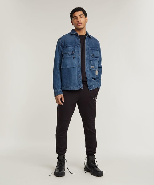 G-STAR（ジースター）の「CONSTRUCTED MOTION TWEETER/グラフィックプリントロンT/セットアップ可能（Tシャツ/カットソー・メンズ・グレー/ダークブラック・SMALL/MEDIUM/LARGE/X-LARGE/X-SMALL）」の6枚目の写真