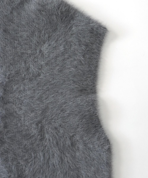 わらび餅様 DRESSLAVE フォックスカシミヤスタンドジップジレ DRESSLAVE（ドレスレイブ）の「fox cashmere stand zip gilet