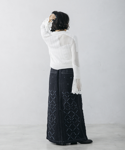 JOURNAL STANDARD(ジャーナルスタンダード)の「【nude vintage×JOURNAL STANDARD】カッティングデニムマキシスカート(デニムスカート・レディース・ブルー・38/36)」の7枚目の写真