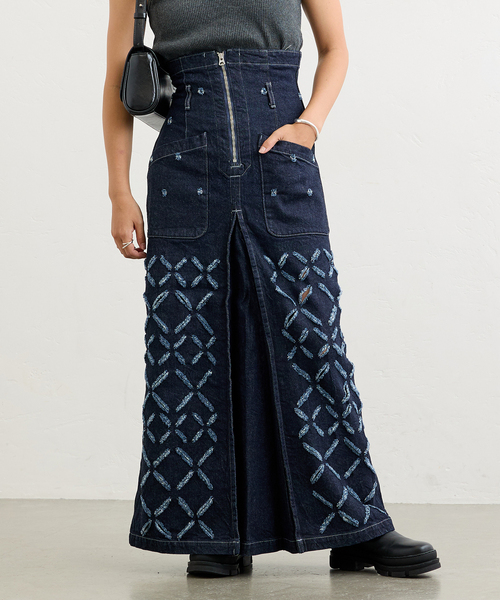 JOURNAL STANDARD(ジャーナルスタンダード)の「【nude vintage×JOURNAL STANDARD】カッティングデニムマキシスカート(デニムスカート・レディース・ブルー・38/36)」の13枚目の写真