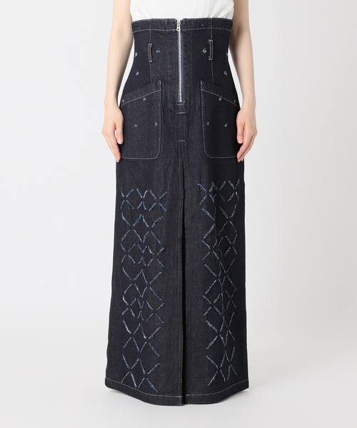 JOURNAL STANDARD(ジャーナルスタンダード)の「【nude vintage×JOURNAL STANDARD】カッティングデニムマキシスカート(デニムスカート・レディース・ブルー・38/36)」の15枚目の写真