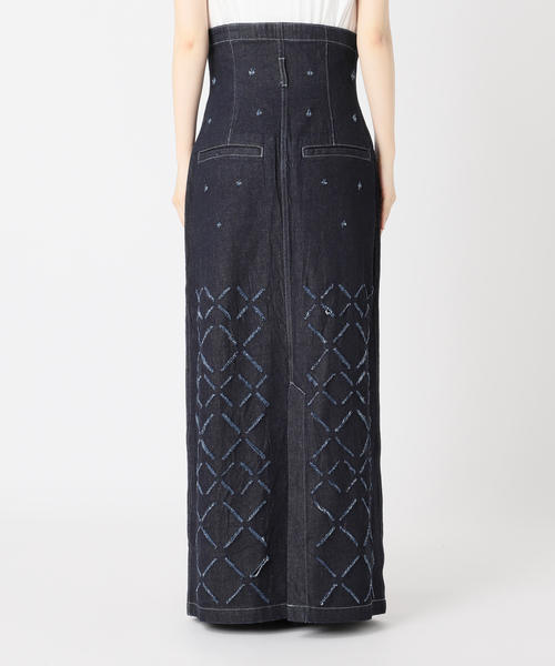 JOURNAL STANDARD(ジャーナルスタンダード)の「【nude vintage×JOURNAL STANDARD】カッティングデニムマキシスカート(デニムスカート・レディース・ブルー・38/36)」の17枚目の写真