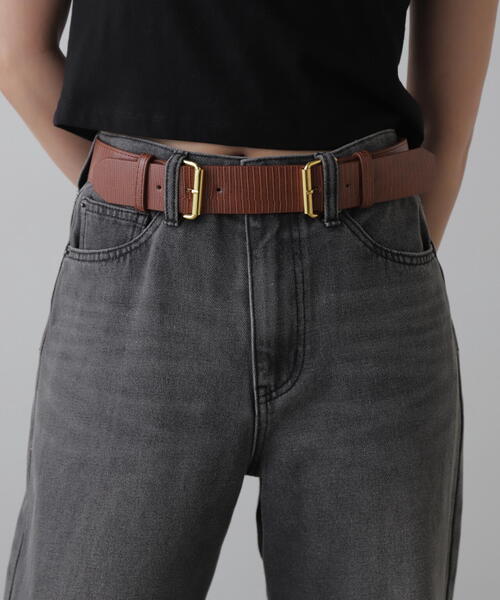 FREE'S MART（フリーズマート）の「◆Ｗバックル太ゴムベルト（ベルト・レディース・ブラック/ブラウン・ﾌﾘ-）」の6枚目の写真