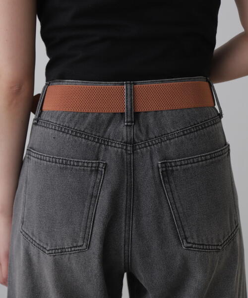 FREE'S MART（フリーズマート）の「◆Ｗバックル太ゴムベルト（ベルト・レディース・ブラック/ブラウン・ﾌﾘ-）」の4枚目の写真