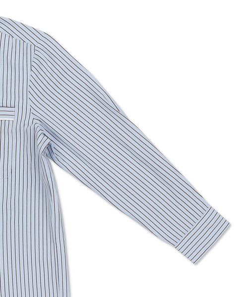 Lull（ルル）の「【Lull / ルル】セットアップ対応 / ストライプ柄パジャマシャツ（シャツ/ブラウス・レディース・クリーム/サックスブルー/ネイビー・ONESIZE）」の22枚目の写真