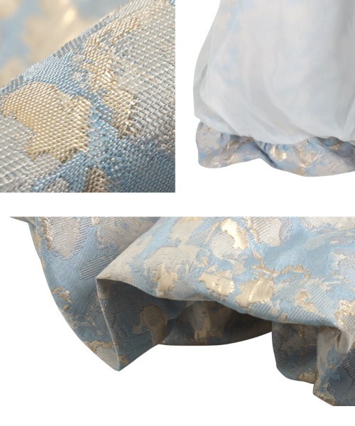 KOBE LETTUCE（コウベレタス）の「ジャガードペプラムバルーントップス（キャミソール・レディース・イエロー/ブルー・M）」の16枚目の写真