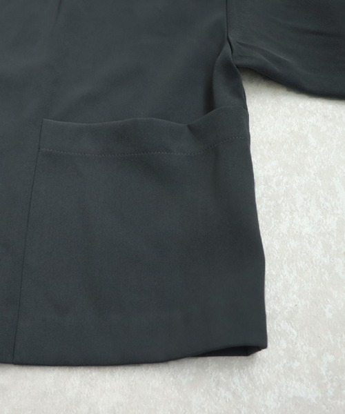 antiqua(アンティカ)の「ショート丈ジャケット(テーラードジャケット・レディース・ブラック/グレー・ONESIZE)」の20枚目の写真