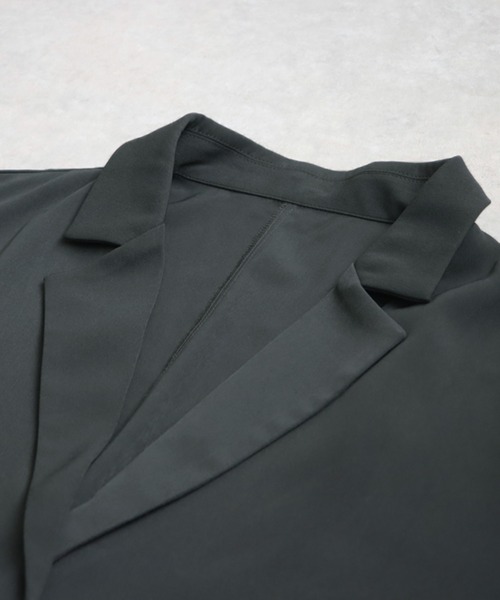 antiqua(アンティカ)の「ショート丈ジャケット(テーラードジャケット・レディース・ブラック/グレー・ONESIZE)」の17枚目の写真