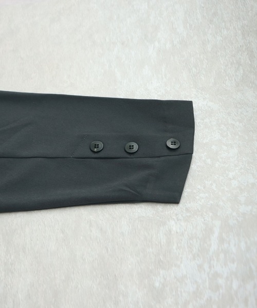 antiqua(アンティカ)の「ショート丈ジャケット(テーラードジャケット・レディース・ブラック/グレー・ONESIZE)」の18枚目の写真