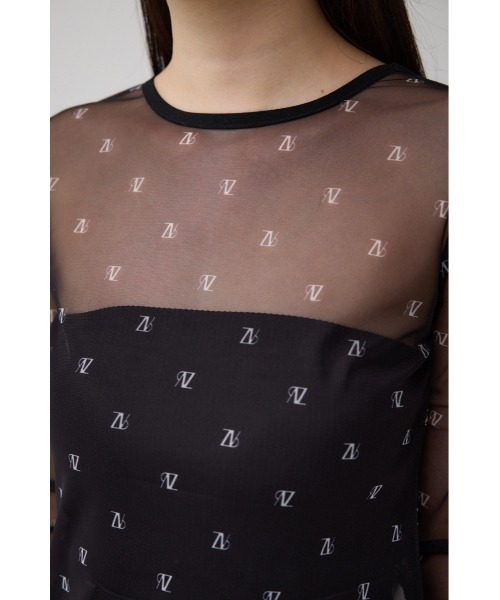 AZUL by moussy(アズールバイマウジー)の「ロゴシアートップス(Tシャツ/カットソー・レディース・ベージュ/ブラック・FREE)」の9枚目の写真