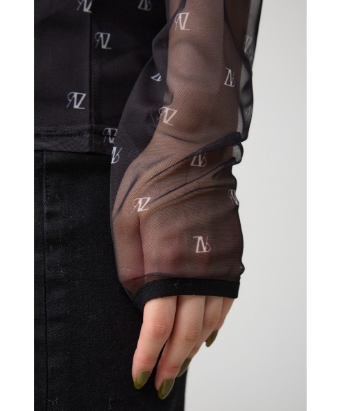 AZUL by moussy(アズールバイマウジー)の「ロゴシアートップス(Tシャツ/カットソー・レディース・ベージュ/ブラック・FREE)」の11枚目の写真