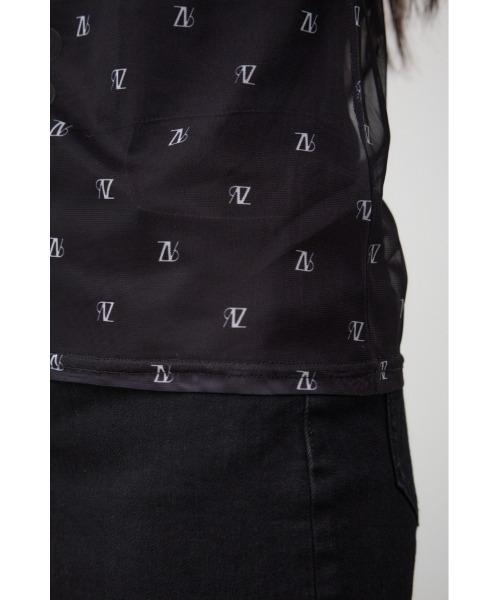 AZUL by moussy(アズールバイマウジー)の「ロゴシアートップス(Tシャツ/カットソー・レディース・ベージュ/ブラック・FREE)」の12枚目の写真