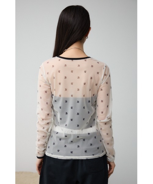 AZUL by moussy(アズールバイマウジー)の「ロゴシアートップス(Tシャツ/カットソー・レディース・ベージュ/ブラック・FREE)」の19枚目の写真