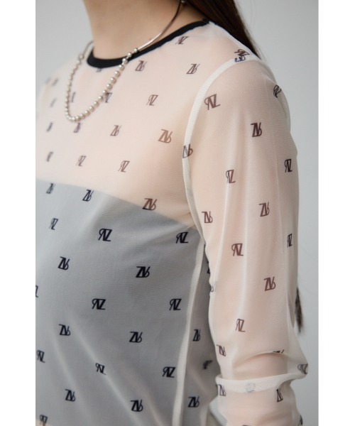 AZUL by moussy(アズールバイマウジー)の「ロゴシアートップス(Tシャツ/カットソー・レディース・ベージュ/ブラック・FREE)」の21枚目の写真