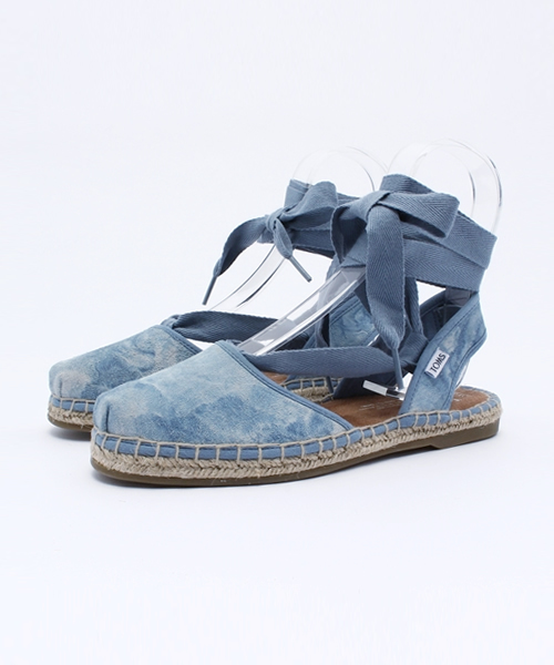 TOMS（トムス）の「【TOMS】Bella Espadrille / WASHED SUEDE（サンダル・レディース・ブルー/グレー・5/7/6/8）」の2枚目の写真