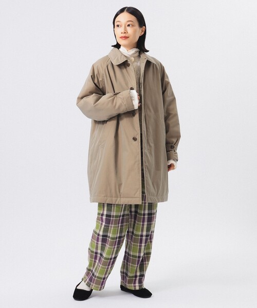 ビームスボーイ　シャンブレーツイールフーデッドコート ベージュ　美品 BEAMS BOY（ビームスボーイ）の「BEAMS BOY / シャンブレー