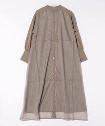 STYLEBLOCK（スタイルブロック）の「ブロード×オーガンジーレイヤードワンピース（ワンピース）」