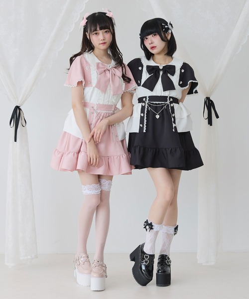DearMyLove(ディアマイラブ)の「袖ケープハートボタンブラウス(シャツ/ブラウス・レディース・チェック/ブラック/サックスブルー/ベビーピンク・3L/LL/LARGE/MEDIUM)」の13枚目の写真