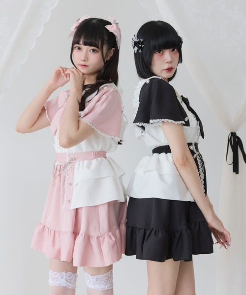 DearMyLove(ディアマイラブ)の「袖ケープハートボタンブラウス(シャツ/ブラウス・レディース・チェック/ブラック/サックスブルー/ベビーピンク・3L/LL/LARGE/MEDIUM)」の15枚目の写真