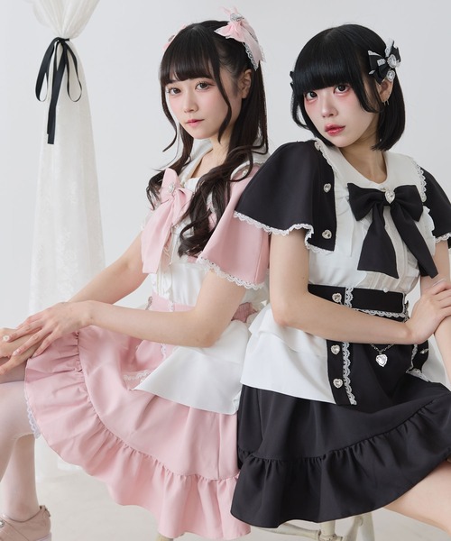 DearMyLove(ディアマイラブ)の「袖ケープハートボタンブラウス(シャツ/ブラウス・レディース・チェック/ブラック/サックスブルー/ベビーピンク・3L/LL/LARGE/MEDIUM)」の18枚目の写真