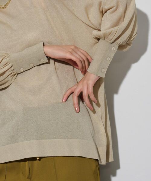 GALLEST(ギャレスト)の「◆シアークラウドニット(ニット/セーター・レディース・ブラック/ライトブルー/ベージュ・38)」の5枚目の写真