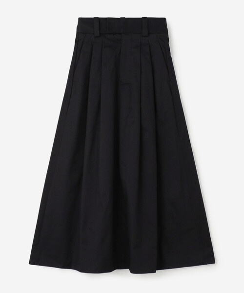 SCYE BASICS（サイベーシックス）の「SCYE BASICS | サンホアキンチノ フレアスカート WOMEN（スカート・レディース・ネイビー/ベージュ・38）」の2枚目の写真