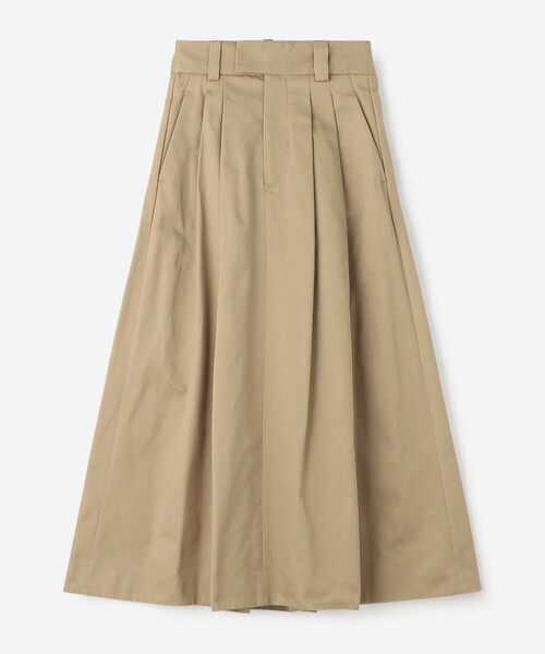 SCYE BASICS（サイベーシックス）の「SCYE BASICS | サンホアキンチノ フレアスカート WOMEN（スカート・レディース・ネイビー/ベージュ・38）」の3枚目の写真