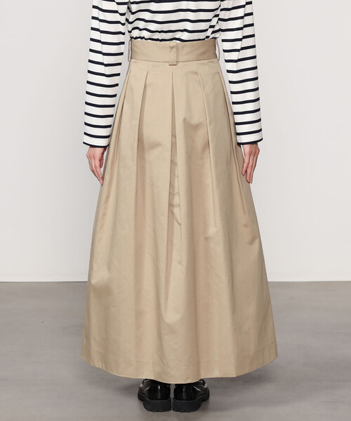 SCYE BASICS（サイベーシックス）の「SCYE BASICS | サンホアキンチノ フレアスカート WOMEN（スカート・レディース・ネイビー/ベージュ・38）」の10枚目の写真