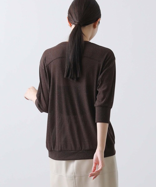 Gready Brilliant（グレディブリリアン）の「チュールラメクルー５分袖カットソー（Tシャツ/カットソー・レディース・ブラウン/ブラック・FREE）」の17枚目の写真