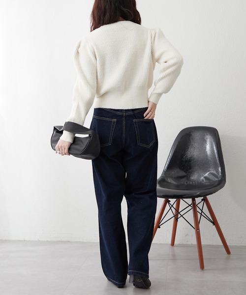 Remind me and forever（リマインドミーアンドフォーエバー）の「メタル釦フェザーカーディガン（カーディガン/ボレロ・レディース・アイボリー/ブラック/レッド/ブラウン・FREE）」の13枚目の写真