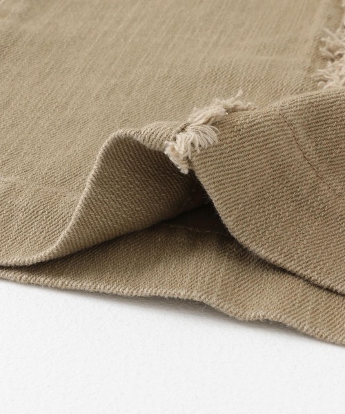 KBF（ケイビーエフ）の「『2サイズ展開』フリンジストレートパンツ（その他パンツ・レディース・カーキ/アイボリー・38/36）」の20枚目の写真