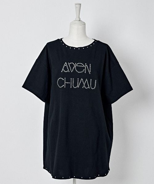 AVENCHUMU Studs logo t-shirt（Tシャツ/カットソー