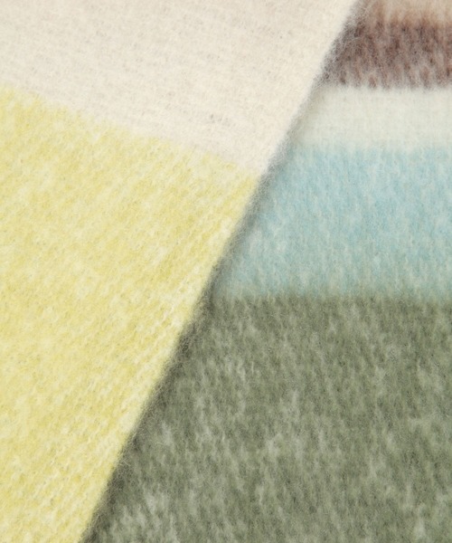 LAKOLE（ラコレ）の「ブークレーボーダーマフラー / 138790（マフラー・レディース・オフホワイト/イエロー/オレンジ・FREE）」の8枚目の写真