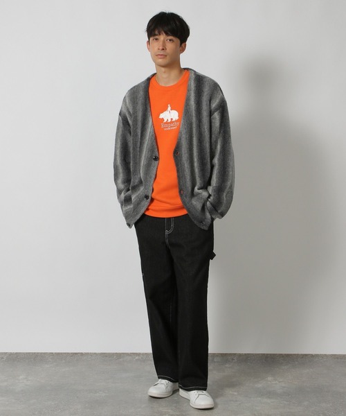 LAKOLE(ラコレ)の「グラデストライプカーディガン/146463(カーディガン/ボレロ・メンズ・ブラウン/ブルー/ブラック/グレー/パープル・MEDIUM/LARGE/X-LARGE)」の6枚目の写真