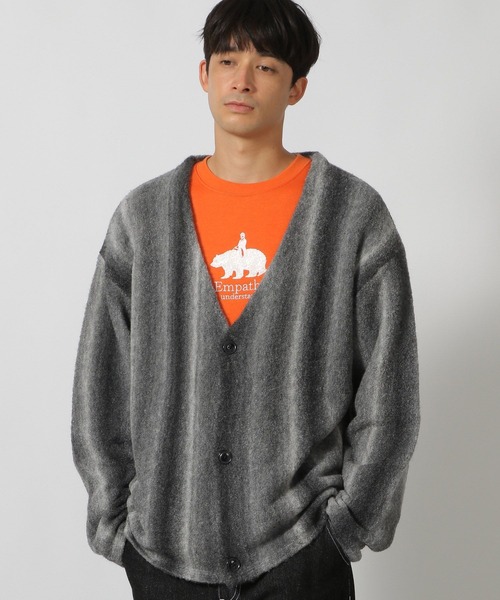 LAKOLE(ラコレ)の「グラデストライプカーディガン/146463(カーディガン/ボレロ・メンズ・ブラウン/ブルー/ブラック/グレー/パープル・MEDIUM/LARGE/X-LARGE)」の7枚目の写真