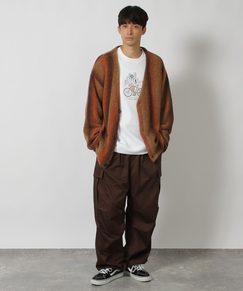 LAKOLE(ラコレ)の「グラデストライプカーディガン/146463(カーディガン/ボレロ・メンズ・ブラウン/ブルー/ブラック/グレー/パープル・MEDIUM/LARGE/X-LARGE)」の9枚目の写真