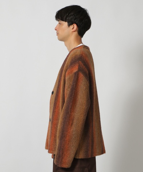 LAKOLE(ラコレ)の「グラデストライプカーディガン/146463(カーディガン/ボレロ・メンズ・ブラウン/ブルー/ブラック/グレー/パープル・MEDIUM/LARGE/X-LARGE)」の16枚目の写真