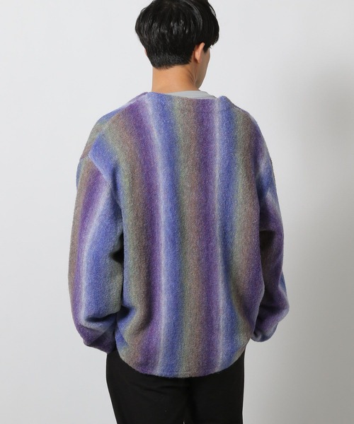 極美品✨PLEATS PLEASE カーディガン　ストライプ　グラデーション セール】グラデストライプカーディガン/146463（カーディガン/ボレロ