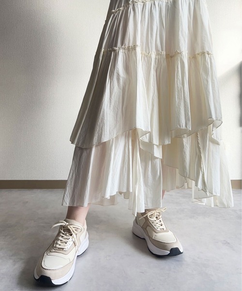 lus.（ラスドット）の「lus. カラーコンビダッドスニーカー（スニーカー・レディース・ベージュ/グレー・L/M/LL/S）」の17枚目の写真