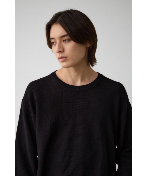 AZUL by moussy(アズールバイマウジー)の「ベーシックガーターニット(ニット/セーター・メンズ・ブラック/ライトグレー/ブラウン/グリーン/ネイビー/ボルドー・LARGE/MEDIUM)」の7枚目の写真