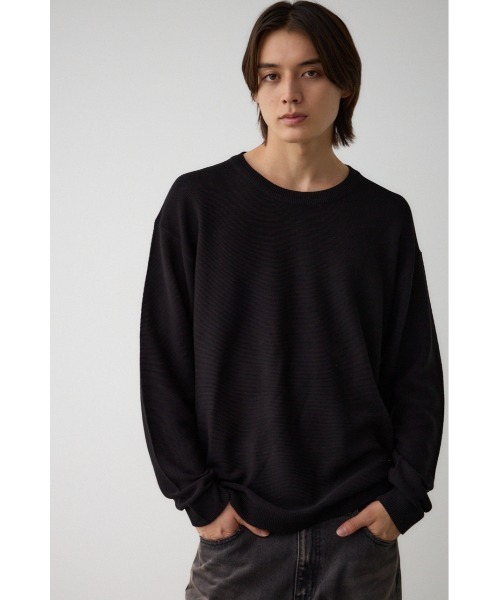 AZUL by moussy(アズールバイマウジー)の「ベーシックガーターニット(ニット/セーター・メンズ・ブラック/ライトグレー/ブラウン/グリーン/ネイビー/ボルドー・LARGE/MEDIUM)」の8枚目の写真