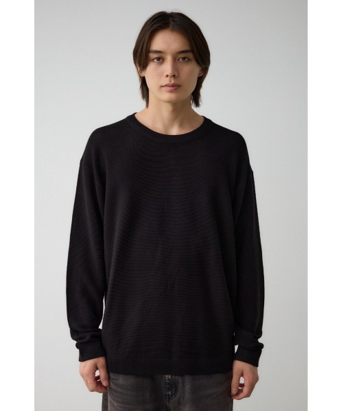 AZUL by moussy(アズールバイマウジー)の「ベーシックガーターニット(ニット/セーター・メンズ・ブラック/ライトグレー/ブラウン/グリーン/ネイビー/ボルドー・LARGE/MEDIUM)」の10枚目の写真