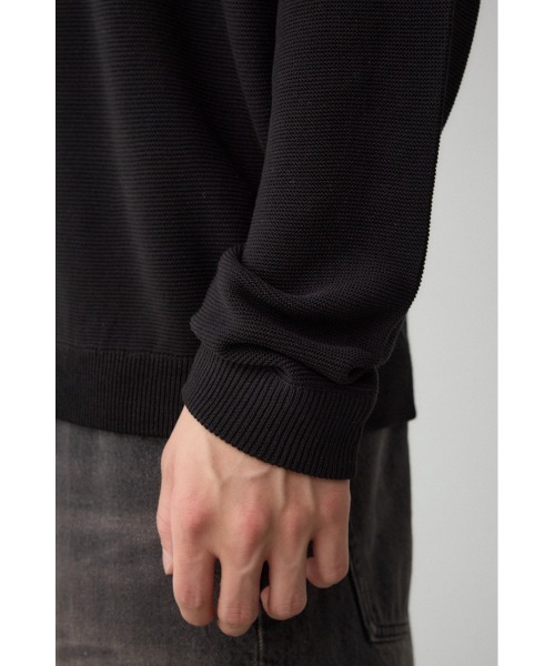 AZUL by moussy(アズールバイマウジー)の「ベーシックガーターニット(ニット/セーター・メンズ・ブラック/ライトグレー/ブラウン/グリーン/ネイビー/ボルドー・LARGE/MEDIUM)」の15枚目の写真