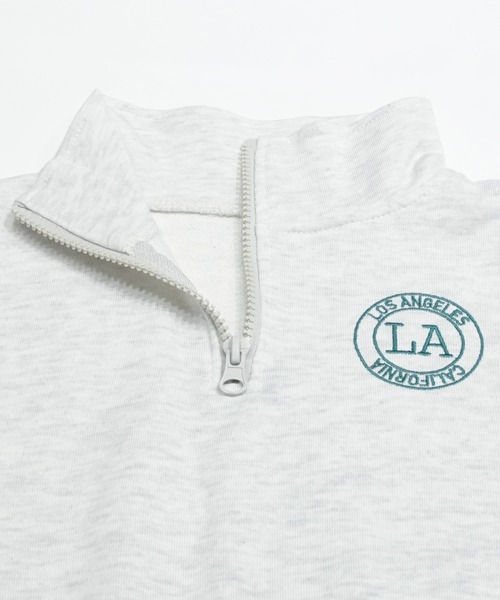 coca（coca）（コカ）の「キッズ ハーフジップ スウェットワンピース（ワンピース・キッズ・ライトグレー/ブラック・120/150/130/140）」の11枚目の写真