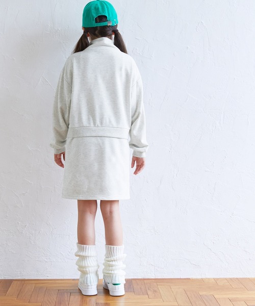 coca（coca）（コカ）の「キッズ ハーフジップ スウェットワンピース（ワンピース・キッズ・ライトグレー/ブラック・120/150/130/140）」の13枚目の写真