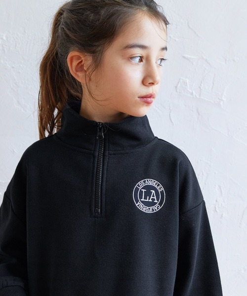 coca（coca）（コカ）の「キッズ ハーフジップ スウェットワンピース（ワンピース・キッズ・ライトグレー/ブラック・120/150/130/140）」の15枚目の写真