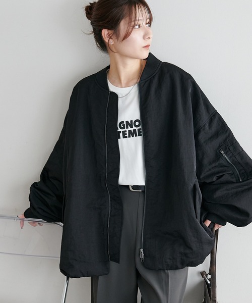 DISCOAT ユニセックス メモリーボンバーブルゾン アイボリー フリーサイズ 新色追加!/WEB限定】メモリーボンバーブルゾン（ブルゾン